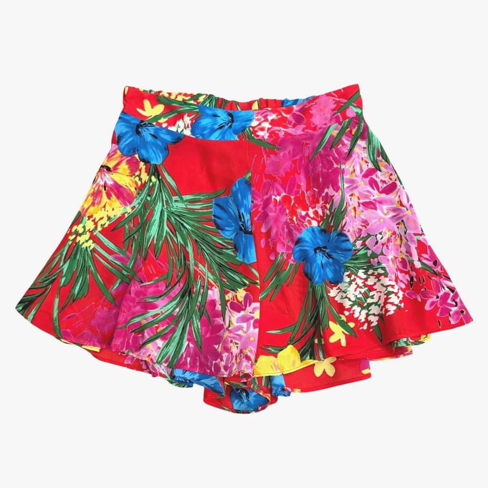 Show Me Your Mumu Carlos Swing Shorts Floral High Waist Tropical Womens Summer